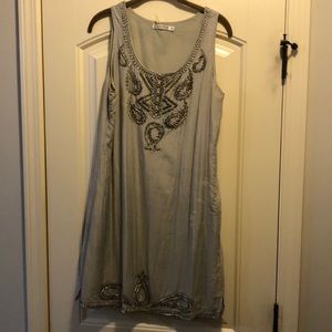 Sequin silver dress